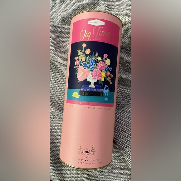 DesignWorks Ink. Jig Time Jigsaw Puzzle - Pink and Blue - Picture 1 of 13